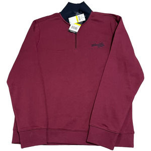 NWT Perry Ellis Red Quarter Zip Pullover Size M